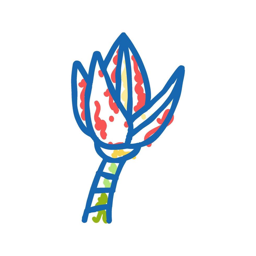 flower banana icon doodle illustration vector