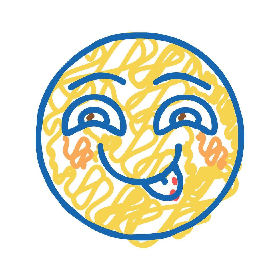 fun emoji icon doodle illustration vector