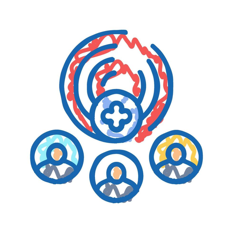 customer acquisition technical sales engineer icon doodle illustration vector
