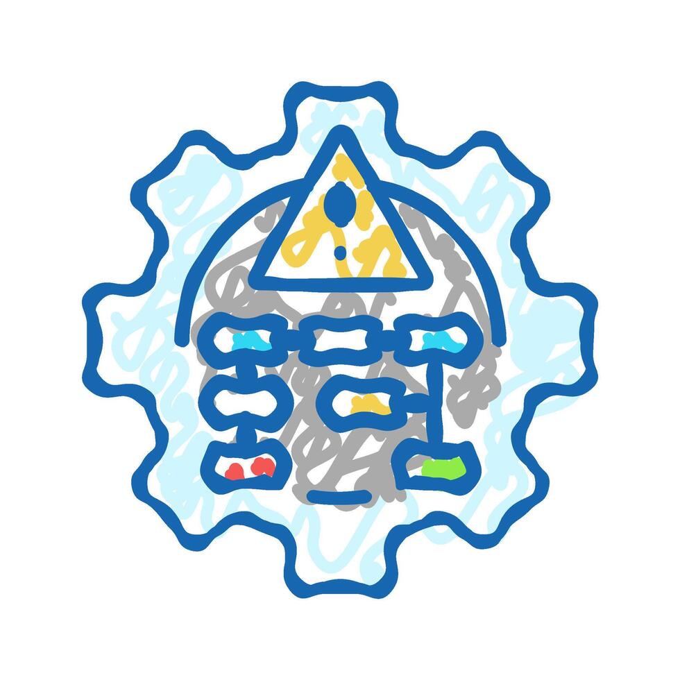 strategies risk icon doodle illustration vector