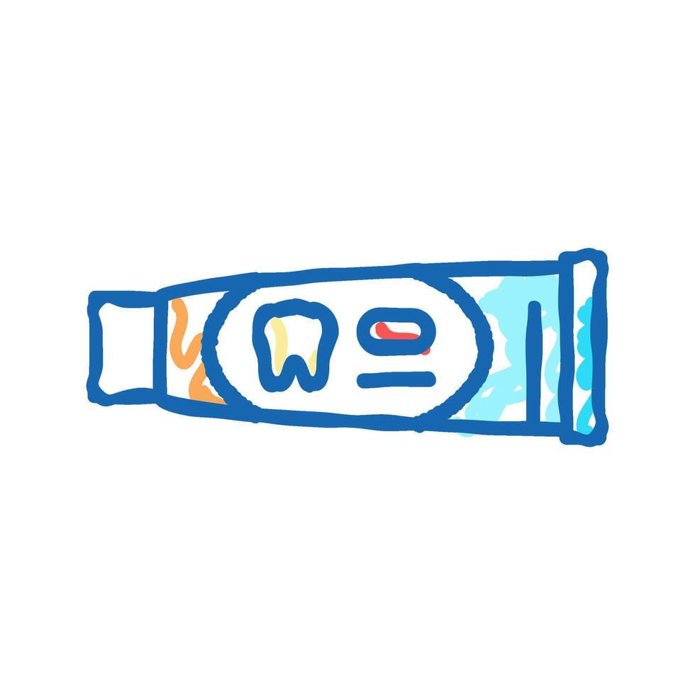 toothpaste icon doodle illustration vector