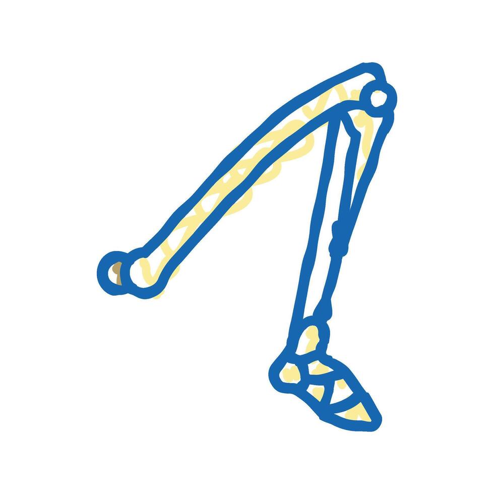 leg bone icon doodle illustration vector