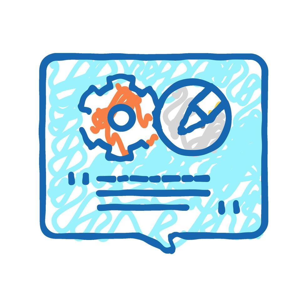 content create icon doodle illustration vector