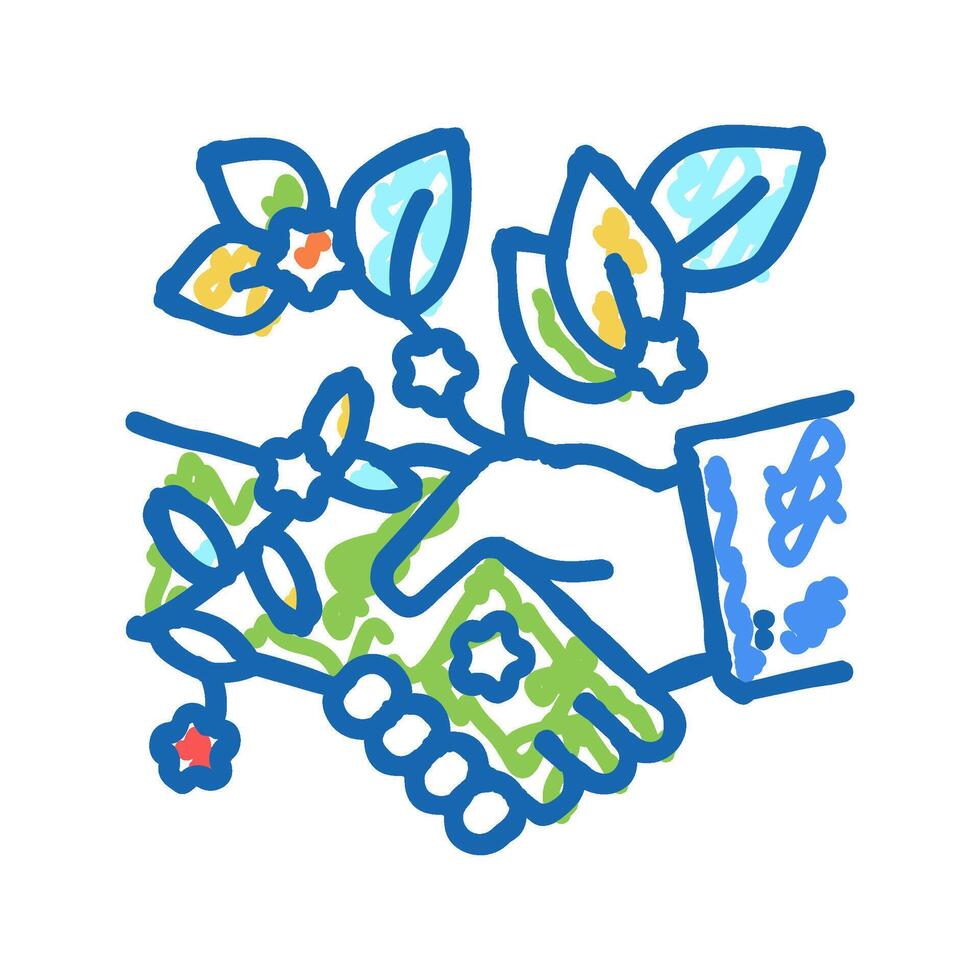 environmentally friendly icon doodle illustration vector