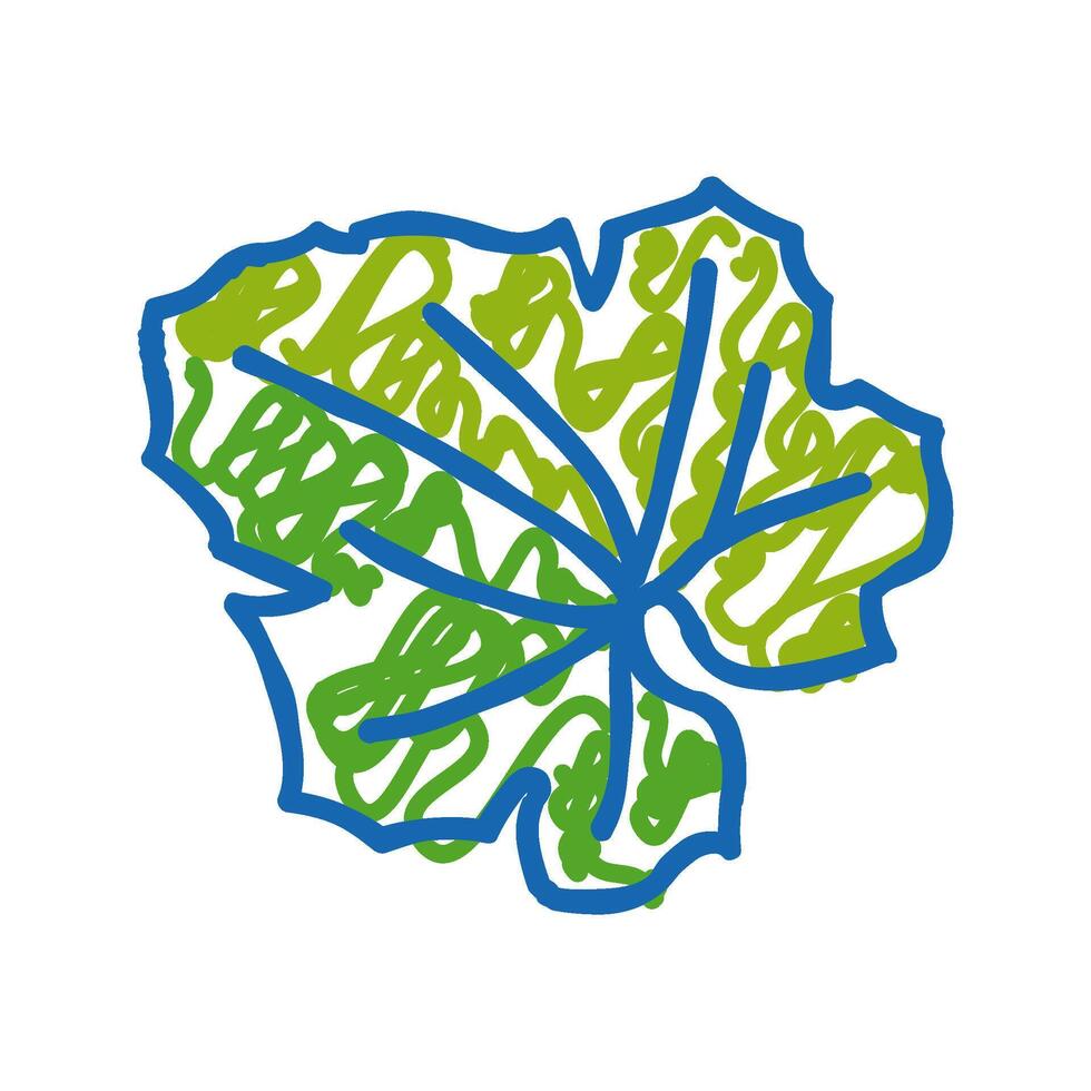 leaf melon cantaloupe icon doodle illustration vector