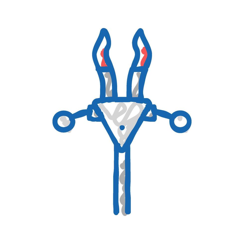extension clamps chemical glassware lab icon doodle illustration vector