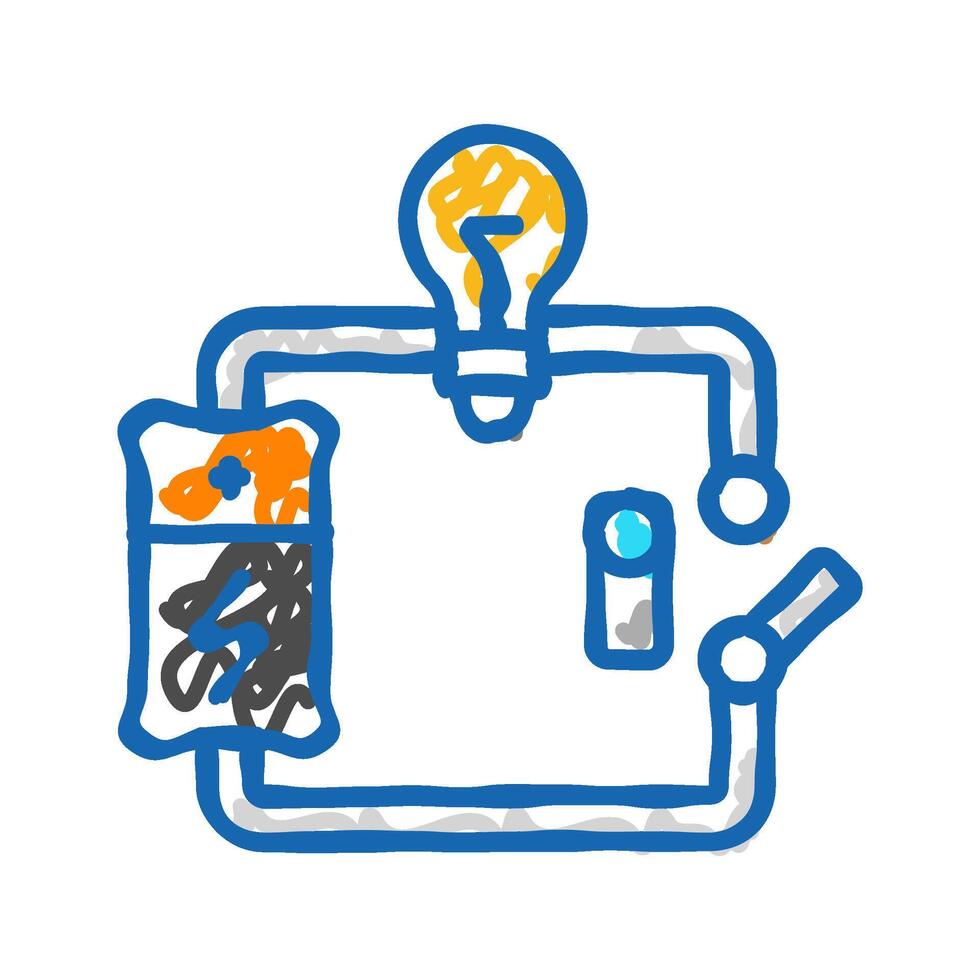 electric circuit electrical engineer icon doodle illustration vector