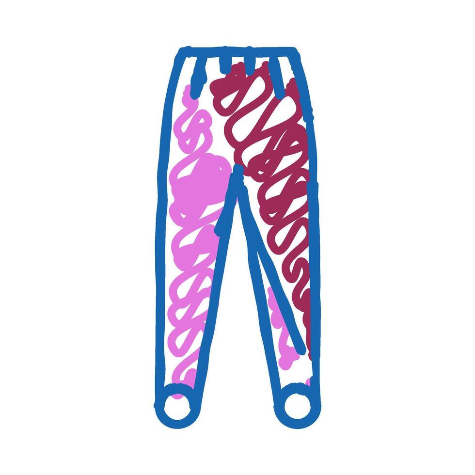 stirrup pants apparel icon doodle illustration vector