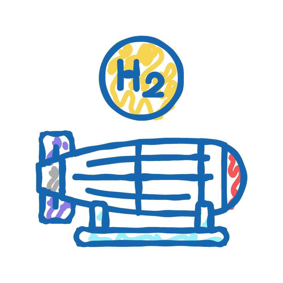 bomb hydrogen icon doodle illustration vector