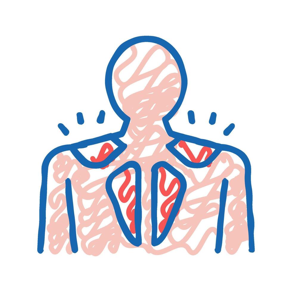myositis disease icon doodle illustration vector
