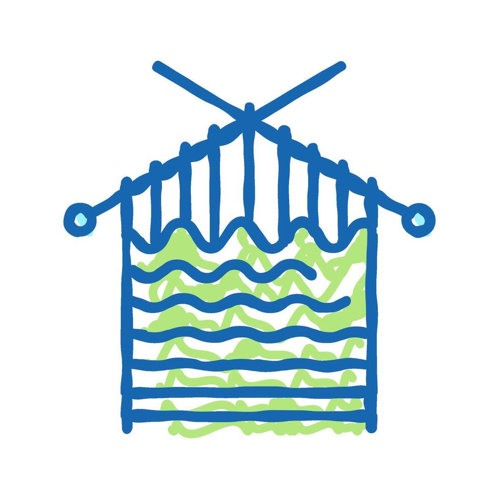 knitting occupation icon doodle illustration vector