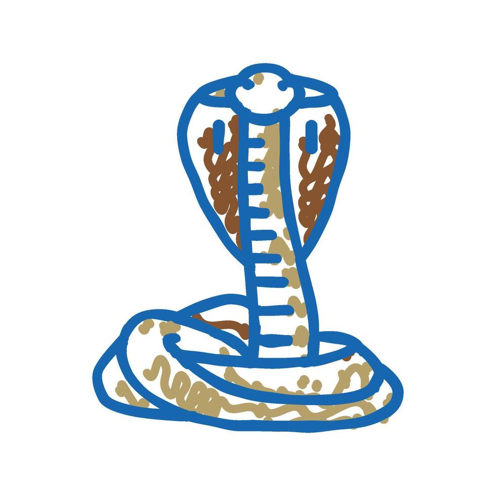 cobra snake icon doodle illustration vector