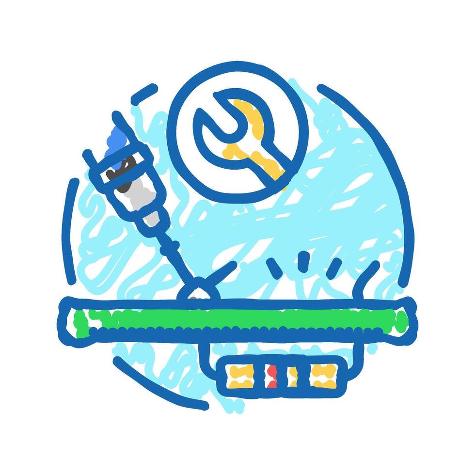 resistor replacement electronics icon doodle illustration vector