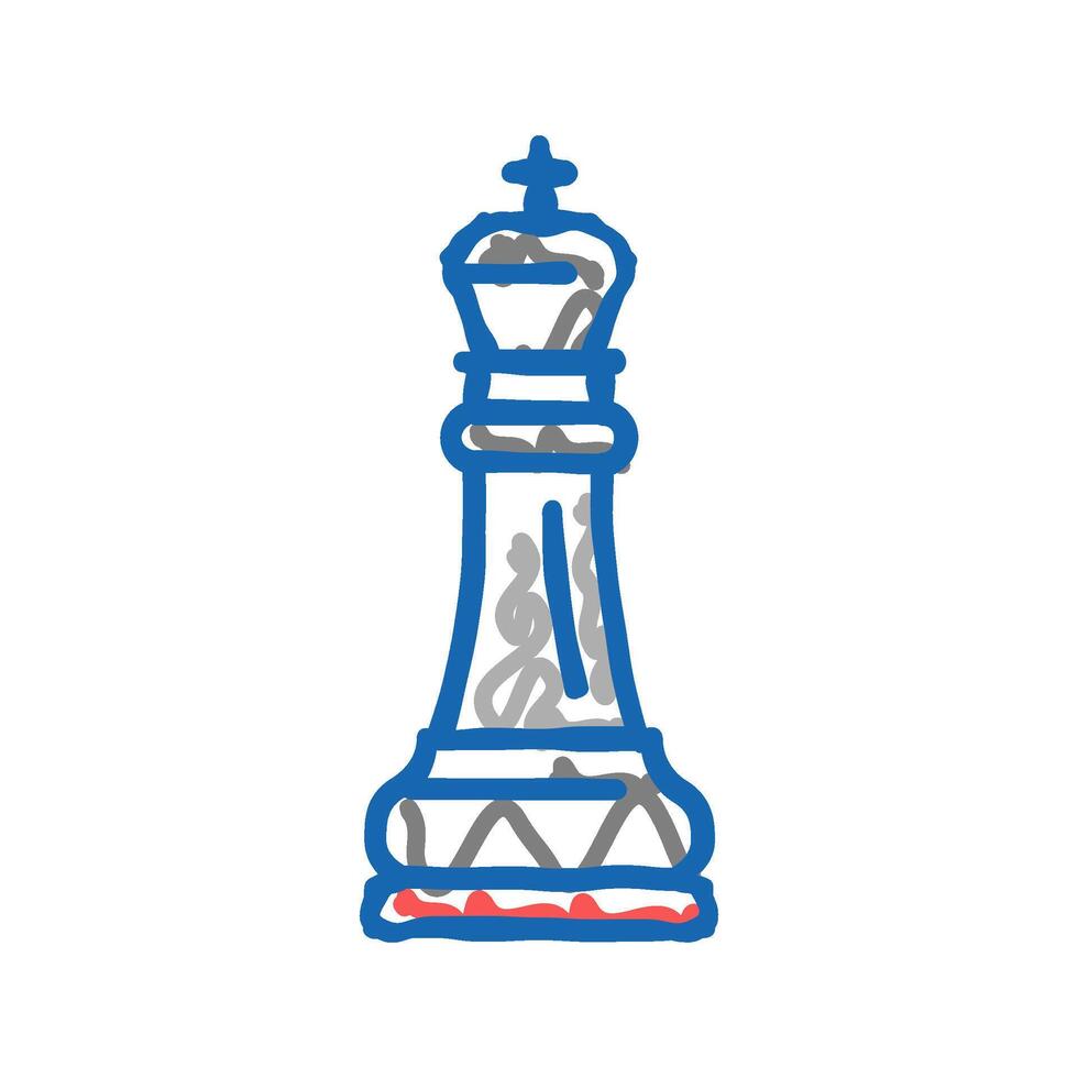 king chess icon doodle illustration vector