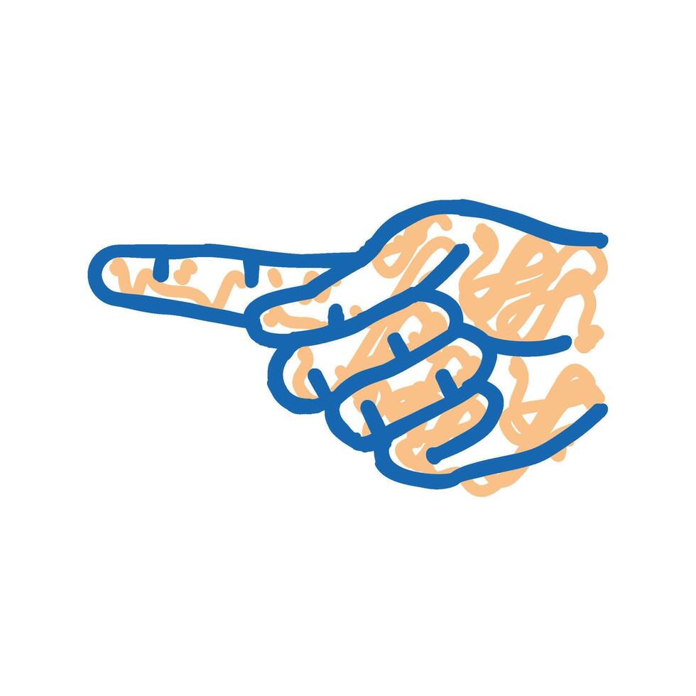pointer hand gesture icon doodle illustration vector