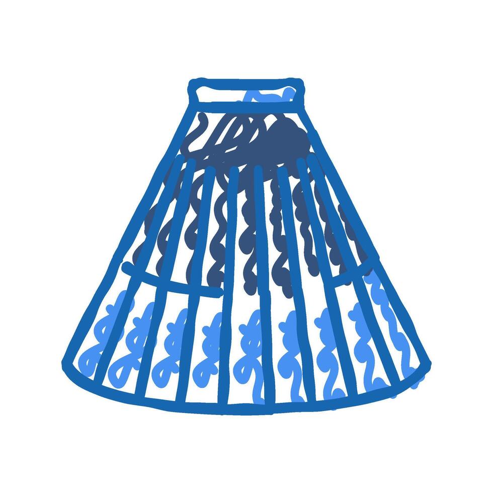 circular skirt icon doodle illustration vector