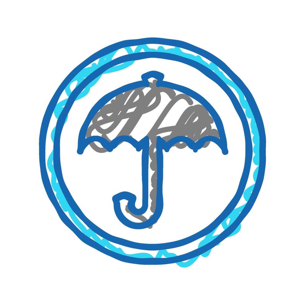 keep dry product label warning icon doodle illustration vector