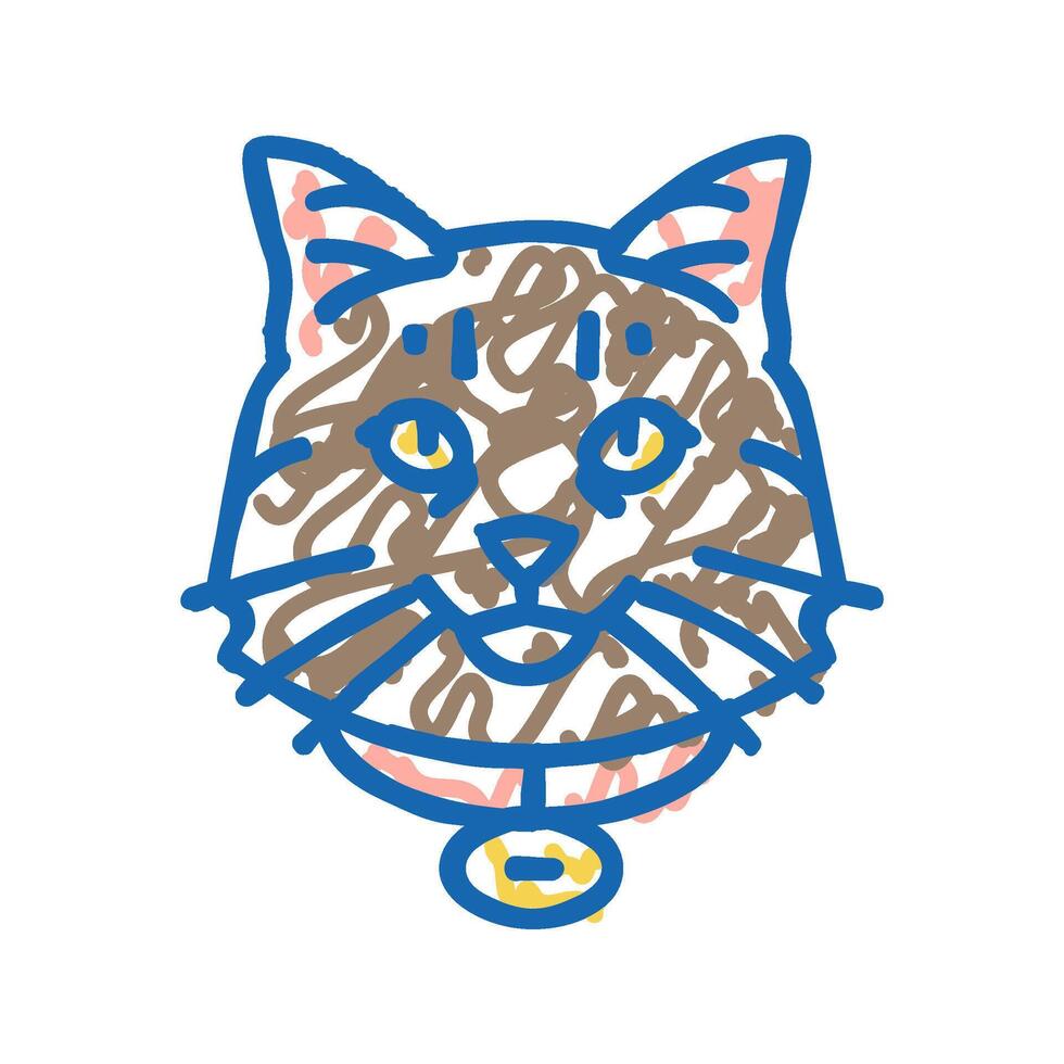 vaccination cat breeding icon doodle illustration vector