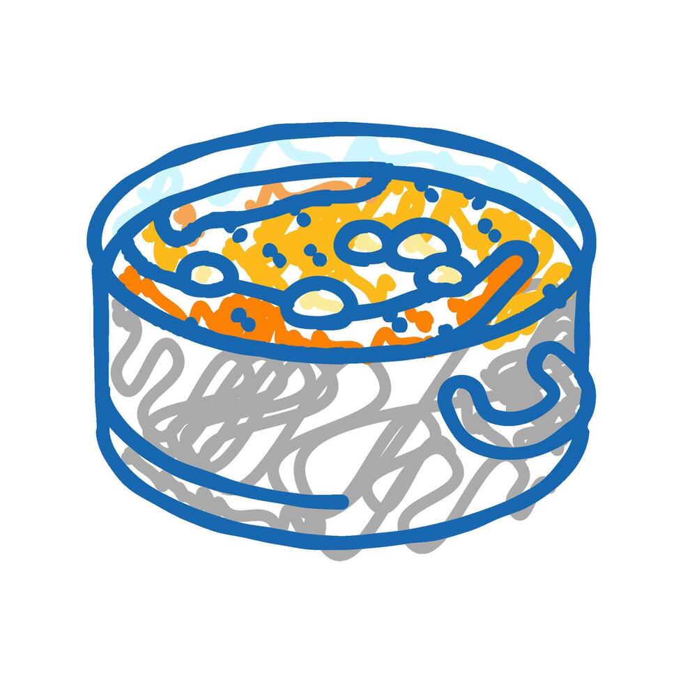 making homemade soup autumn icon doodle illustration vector