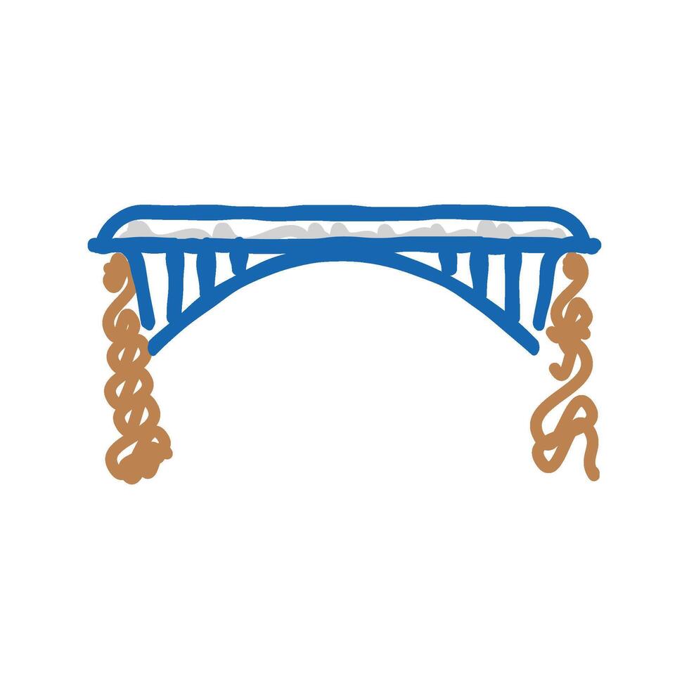 arch bridge icon doodle illustration vector