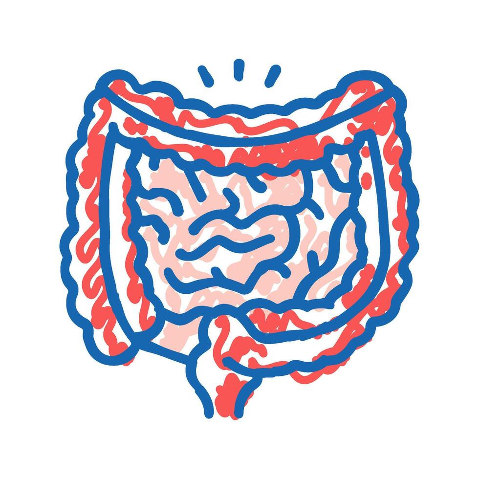 gastrocolic reflex icon doodle illustration vector