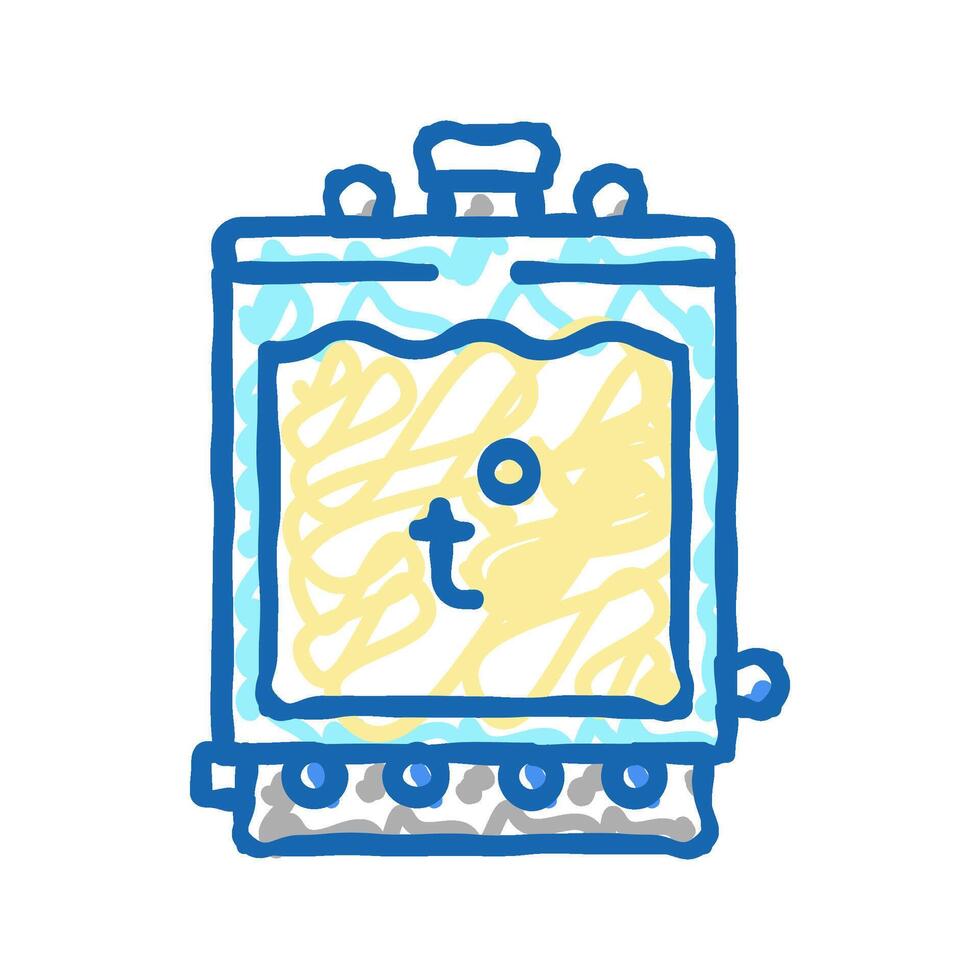 warming tank for preparing cheese icon doodle illustration vector