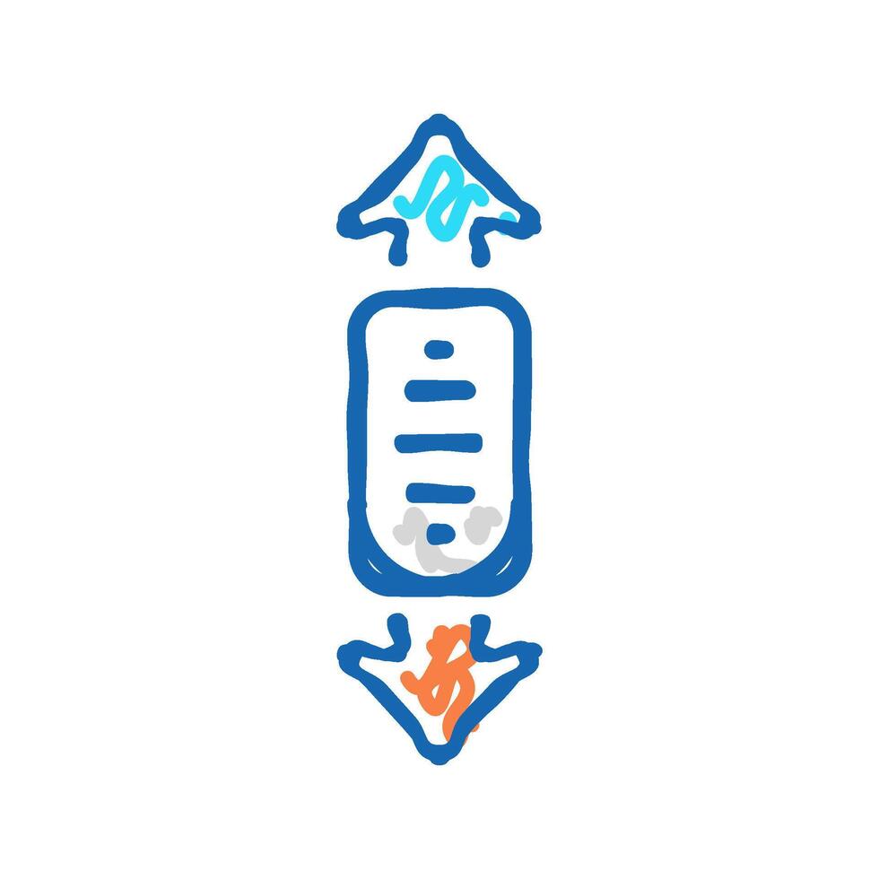 wheel scroll icon doodle illustration vector