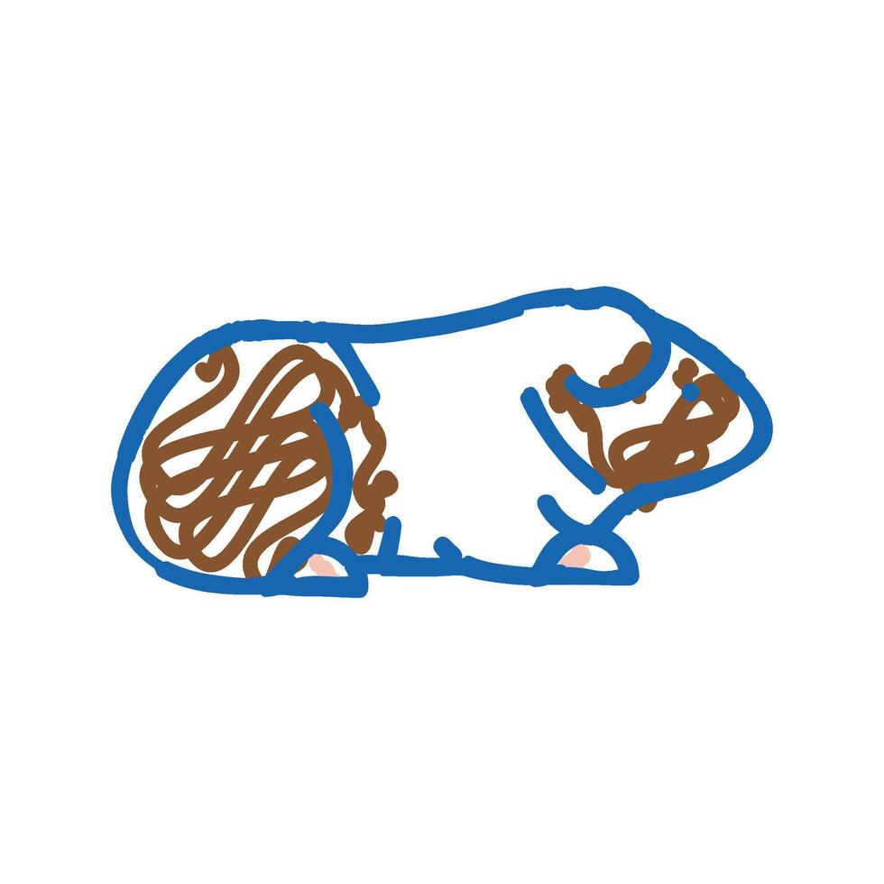 guinea pig pet icon doodle illustration vector