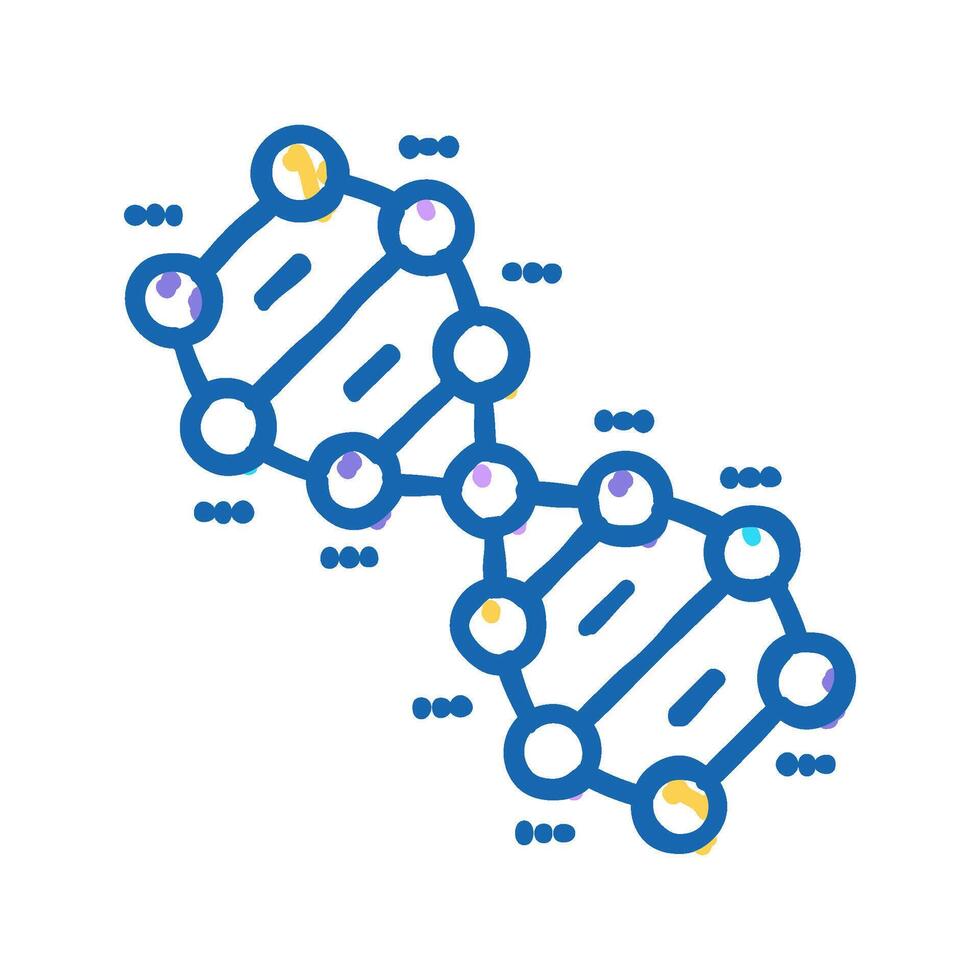 genetic molecular structure icon doodle illustration vector