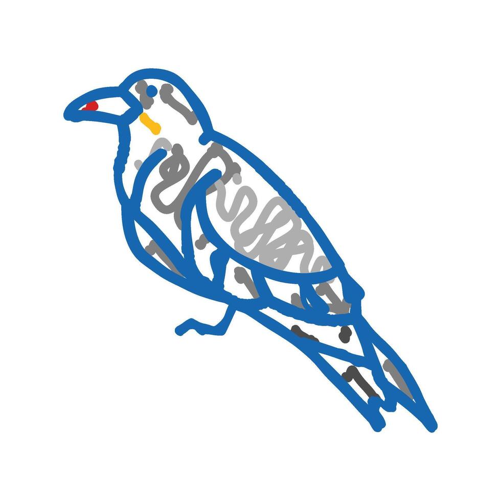 inca tern bird exotic icon doodle illustration vector