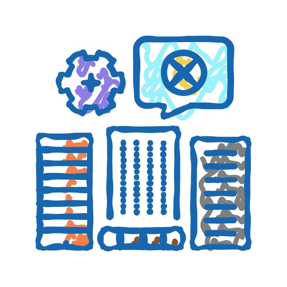 selective exterior demolition icon doodle illustration vector
