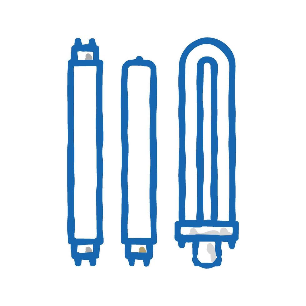 lamp light bulb icon doodle illustration vector