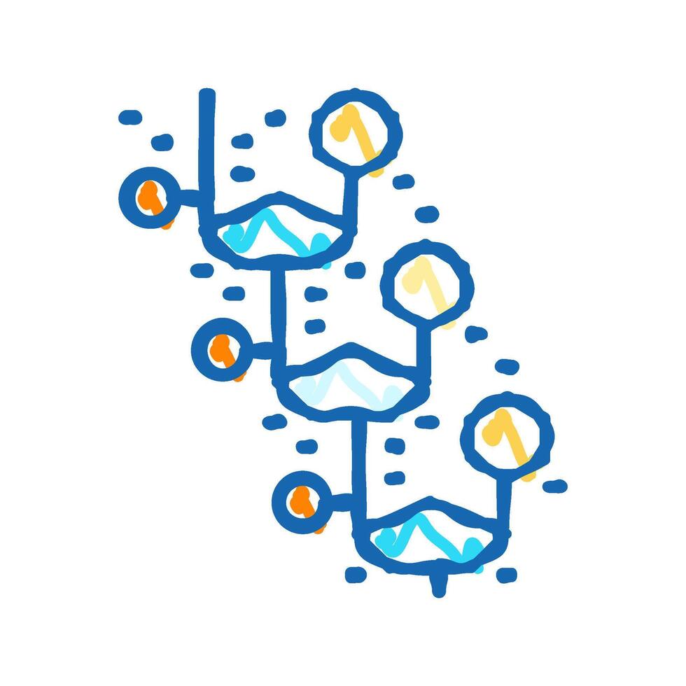 health molecular structure icon doodle illustration vector