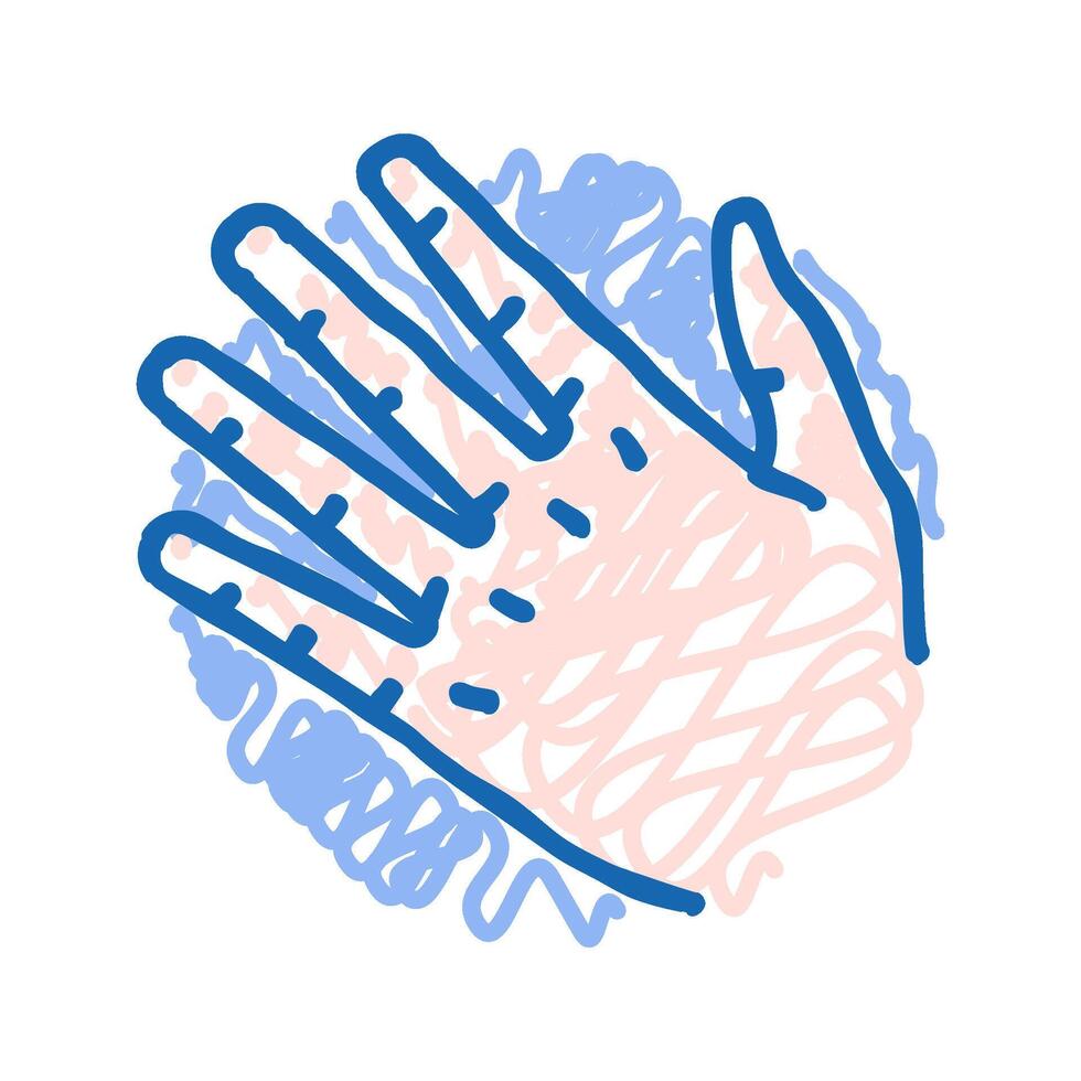 pale skin pallor disease symptom icon doodle illustration vector