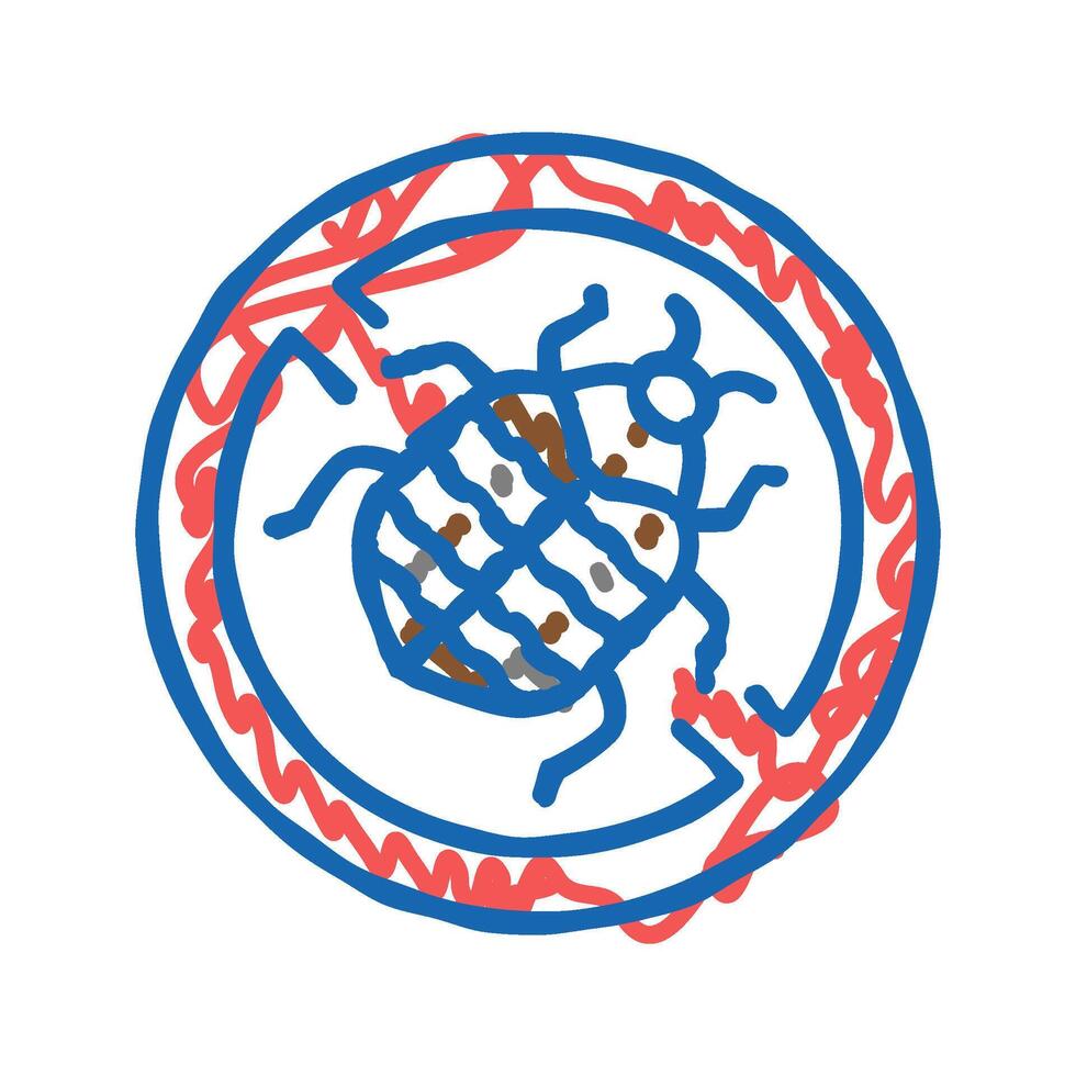 carpet beetle treatment icon doodle illustration vector