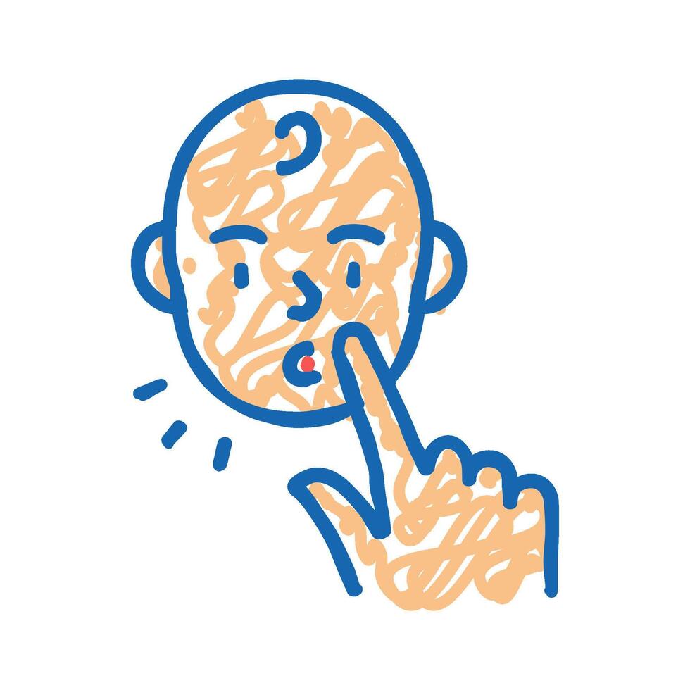rooting reflex icon doodle illustration vector