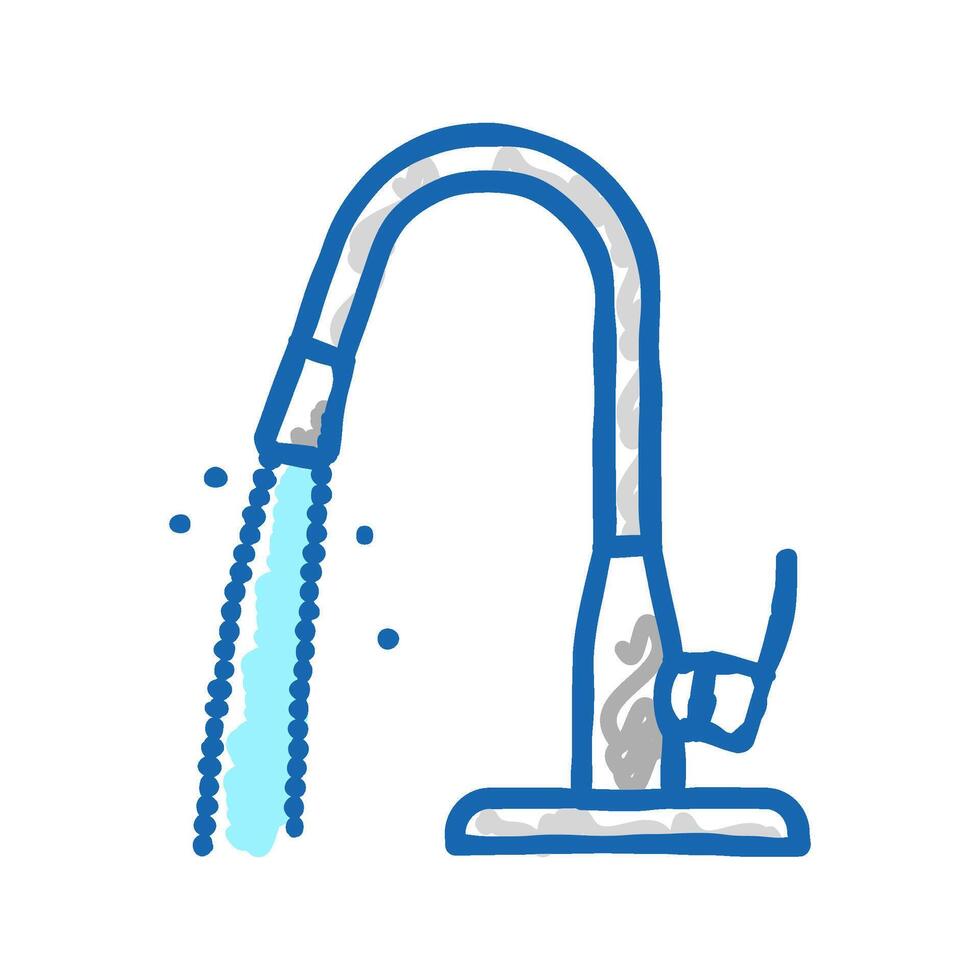 drop faucet water icon doodle illustration vector