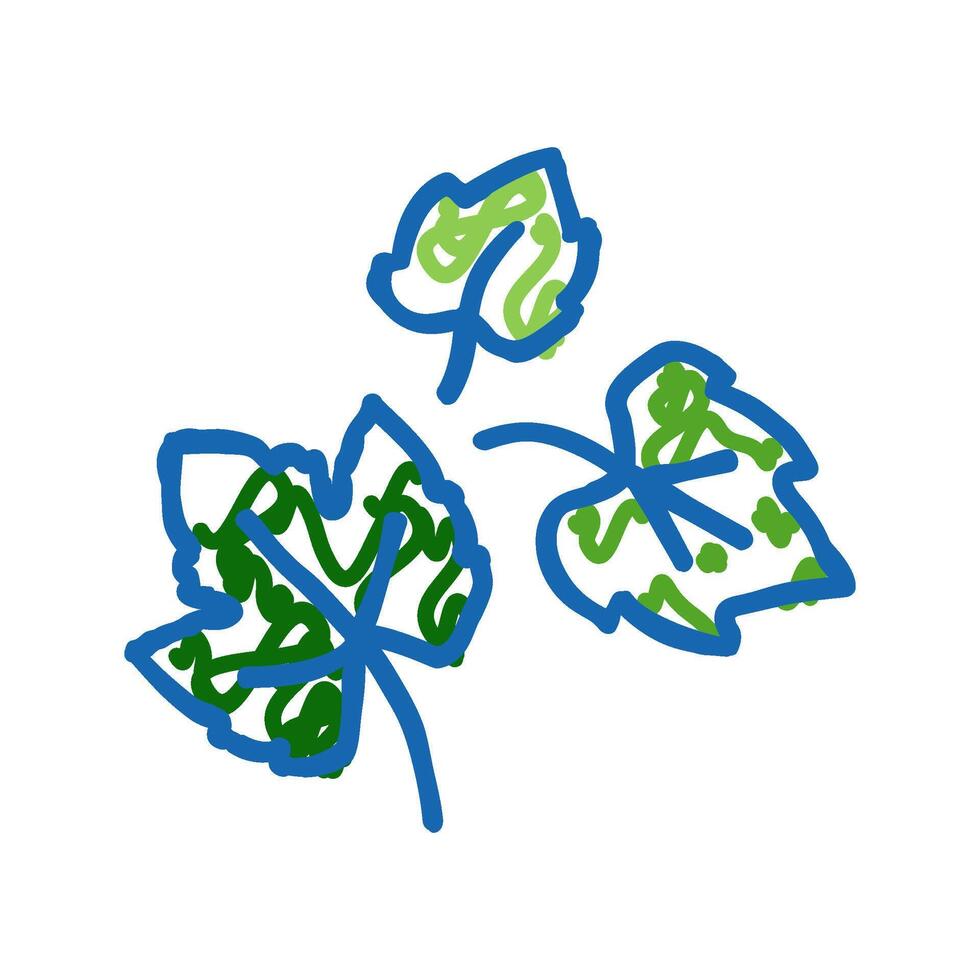 leaf grape green icon doodle illustration vector