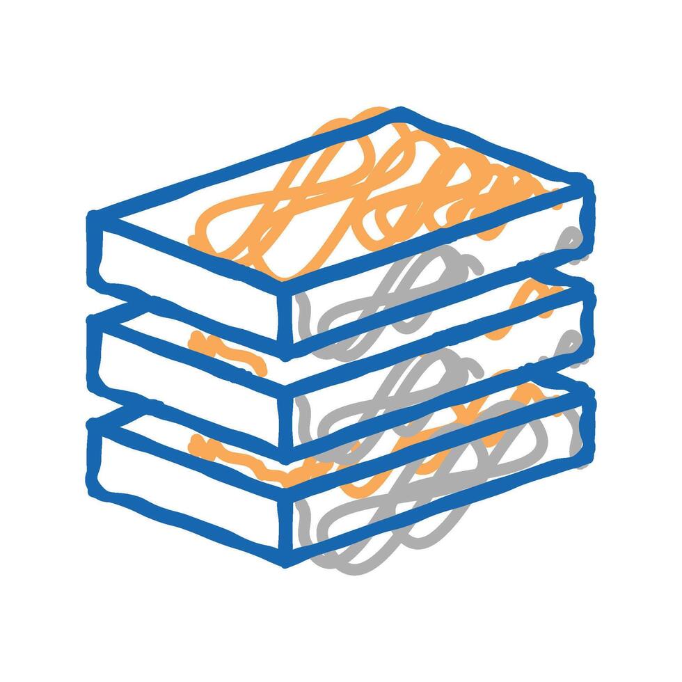 plate mineral wool icon doodle illustration vector