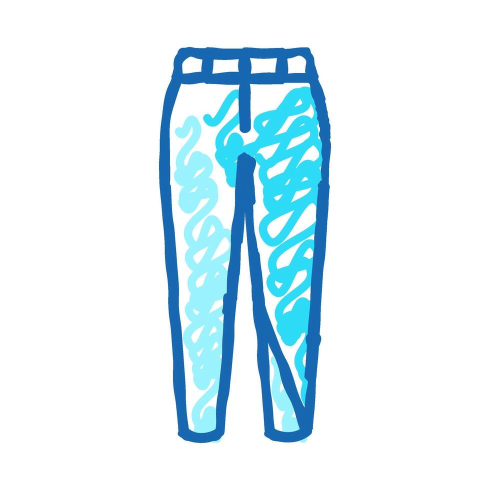 cigarette pants clothes icon doodle illustration vector