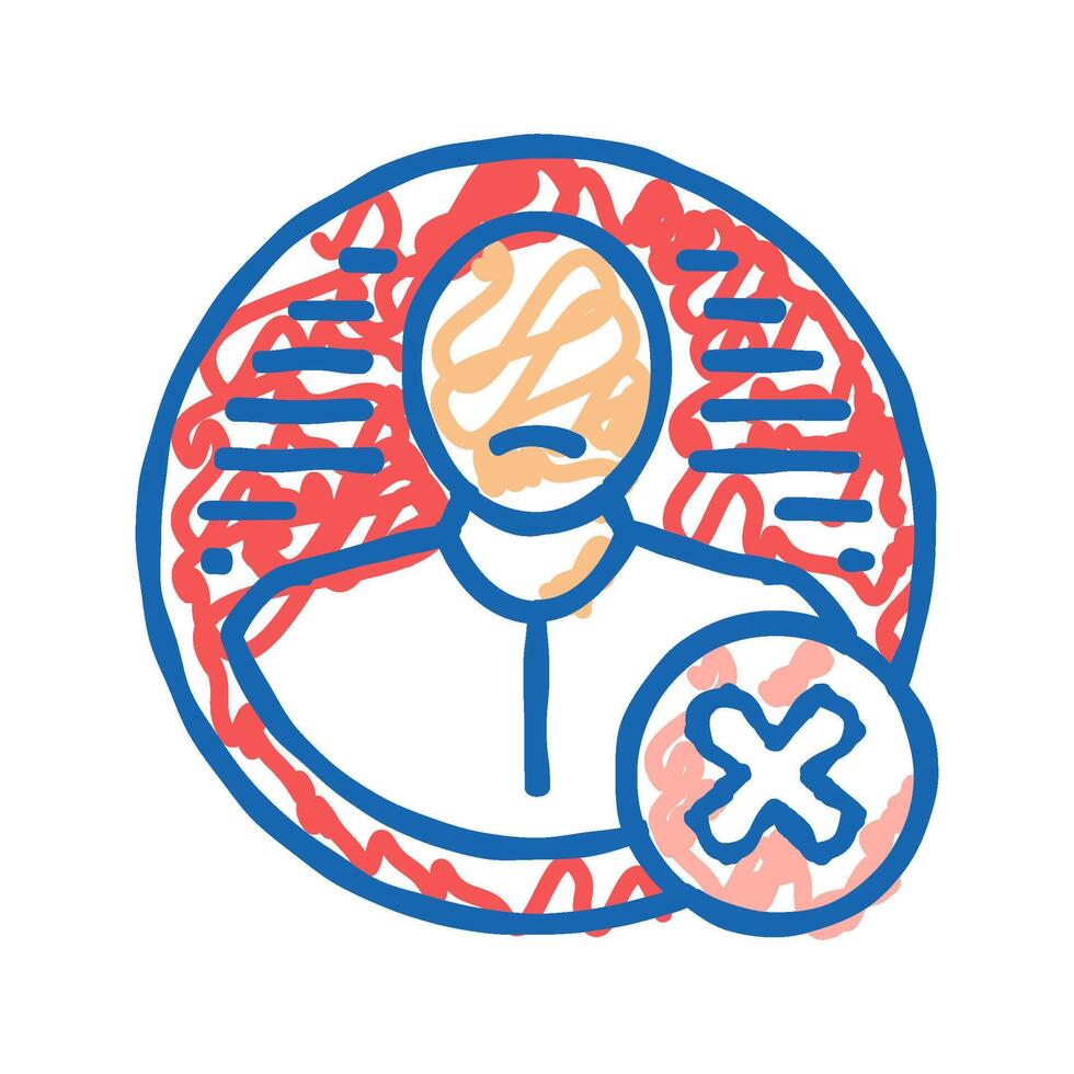 delete account icon doodle illustration vector