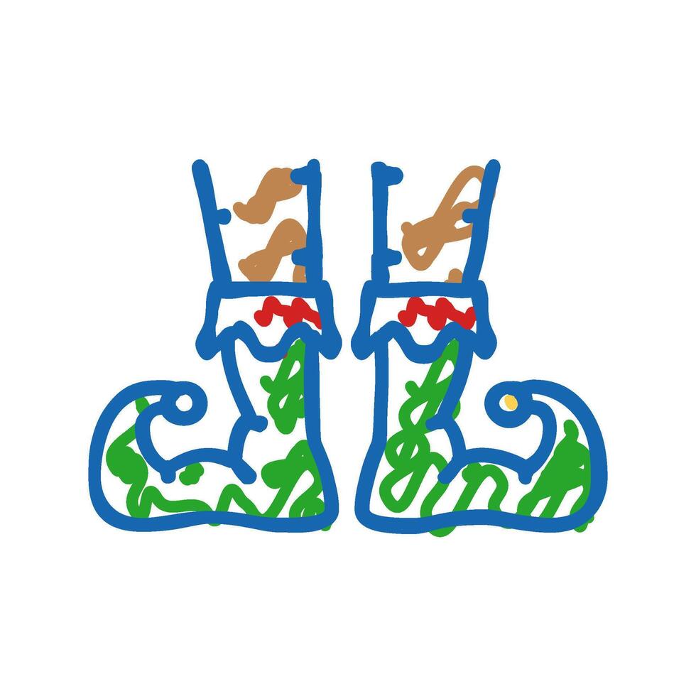 leg elf cute icon doodle illustration vector