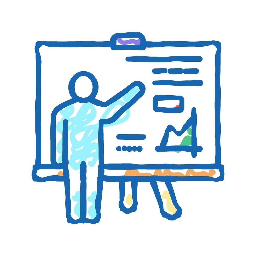 pupil presentation icon doodle illustration vector
