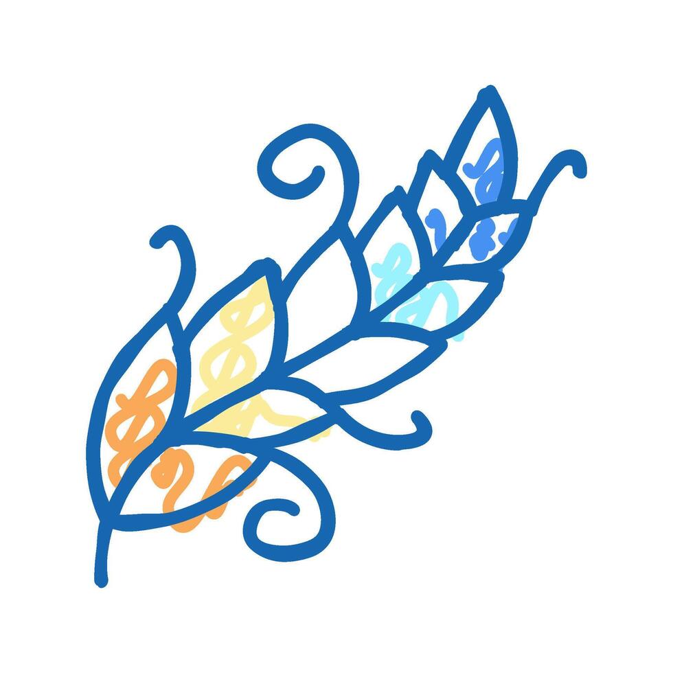 art feather soft fluffy icon doodle illustration vector