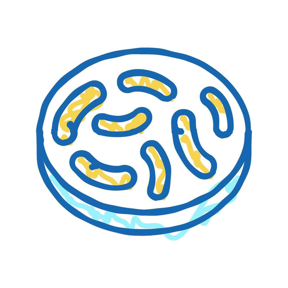 gut bacteria icon doodle illustration vector
