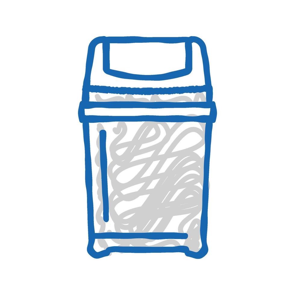 bin waste sorting icon doodle illustration vector