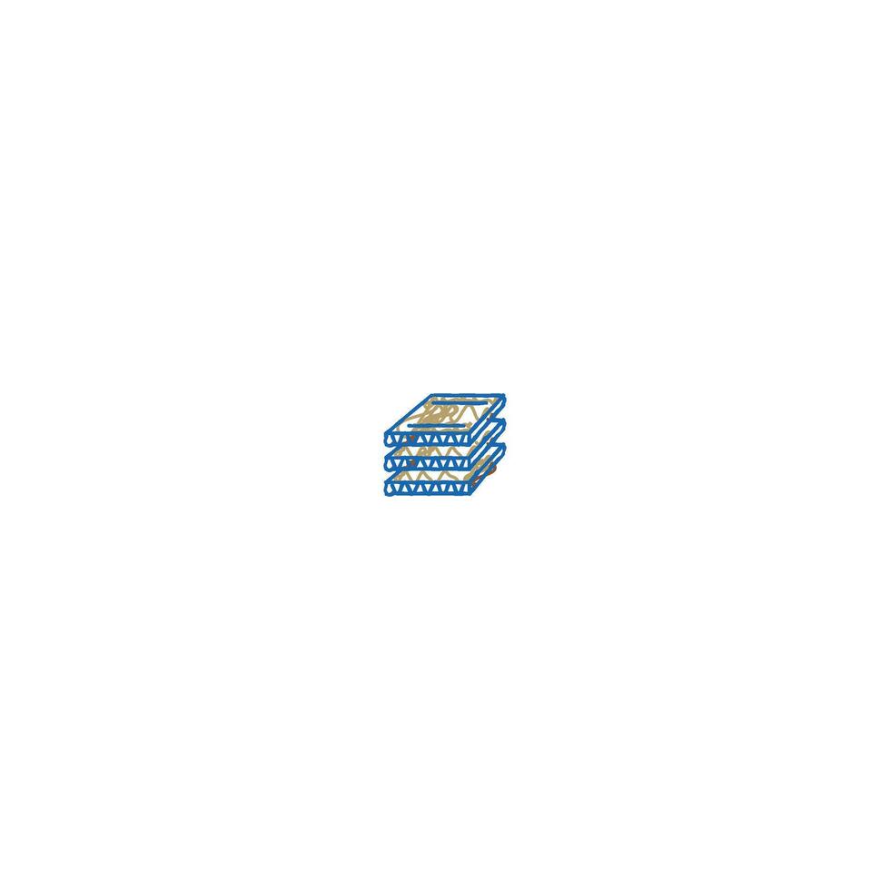 cardboard layers icon doodle illustration vector