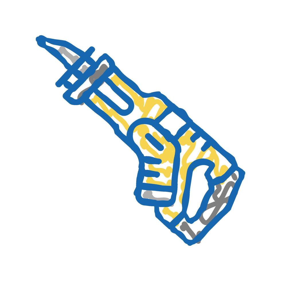 reciprocating saw tool icon doodle illustration vector