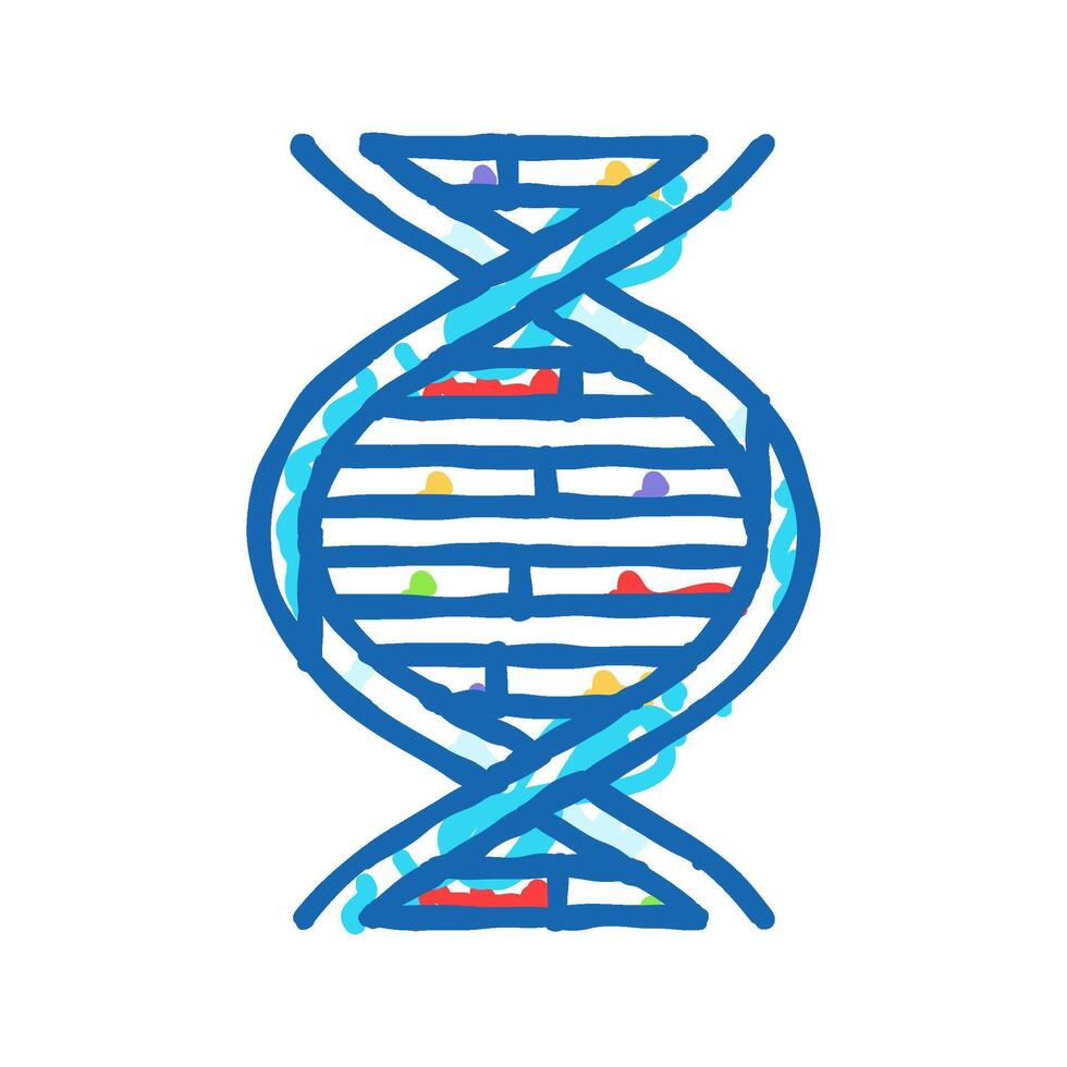 dna helix cryptogenetics icon doodle illustration vector