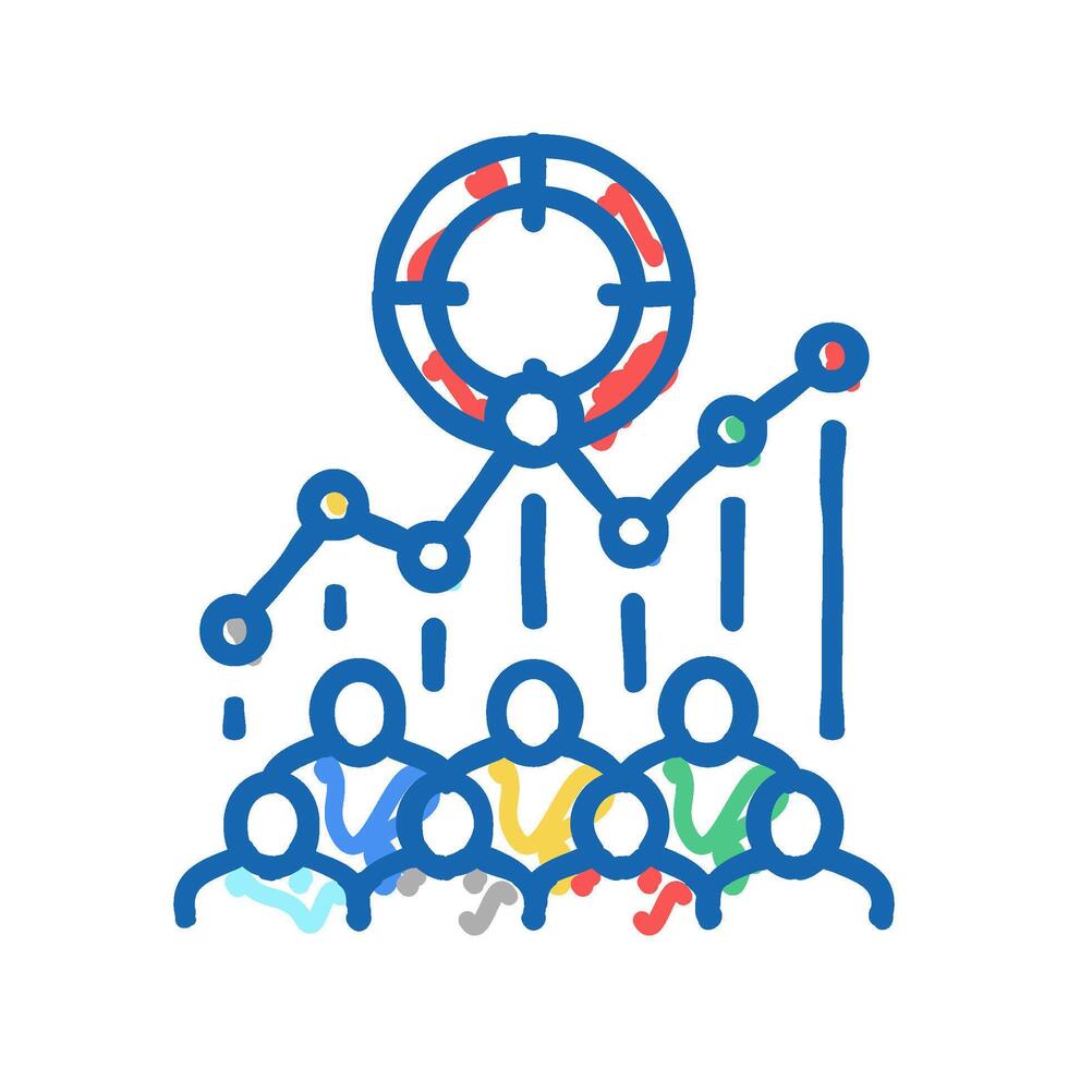 audience customer icon doodle illustration vector